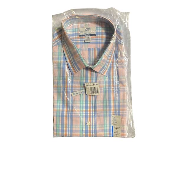 Brand New Croft & Barrow Slim Fit long Sleeve Button Down size 17.5 32/33 - Picture 1 of 2